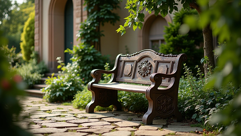 Rosal medieval y asiento en un parque del casco antiguo